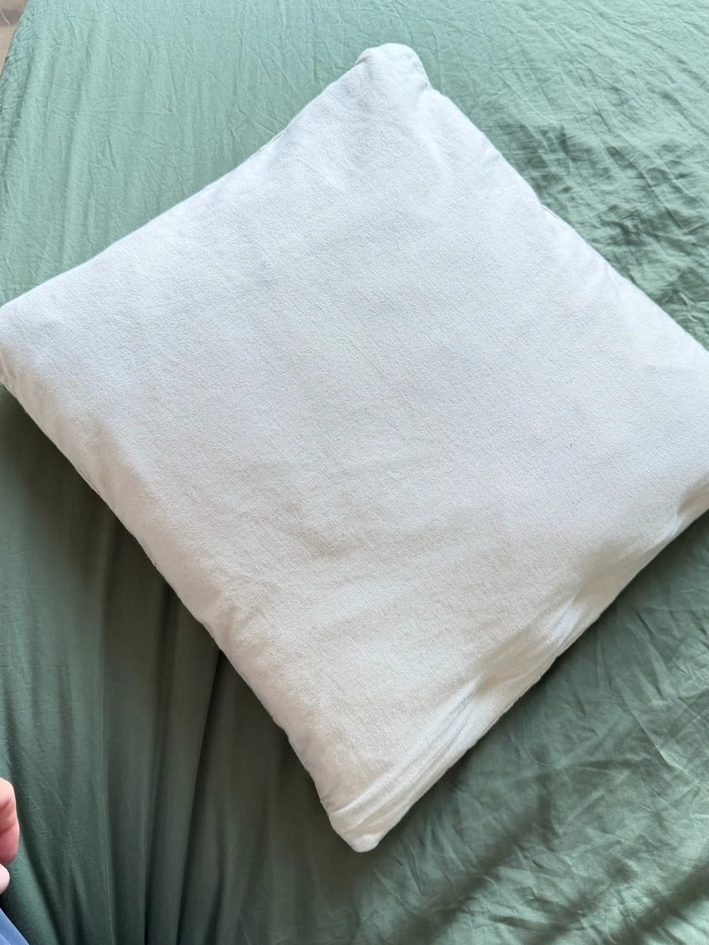 West Elm Cream Woven-Texture Decorative Pillow